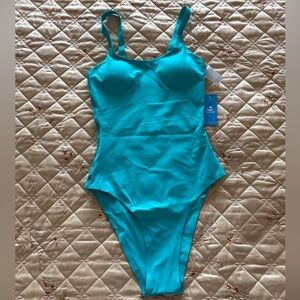 Cupshe Turquoise One Piece Swimsuit for Girls Size XS